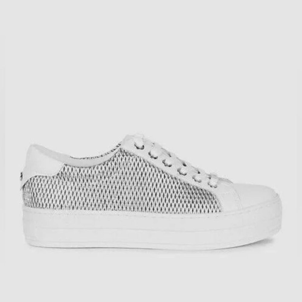 J/Slides Hilton Laser Metallic Low Cut Leather Sneakers Size 7 1/2